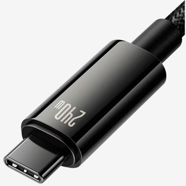 Cabo USB-C to USB-C Baseus Tungsten Gold 240W 1m Preto - Image 4