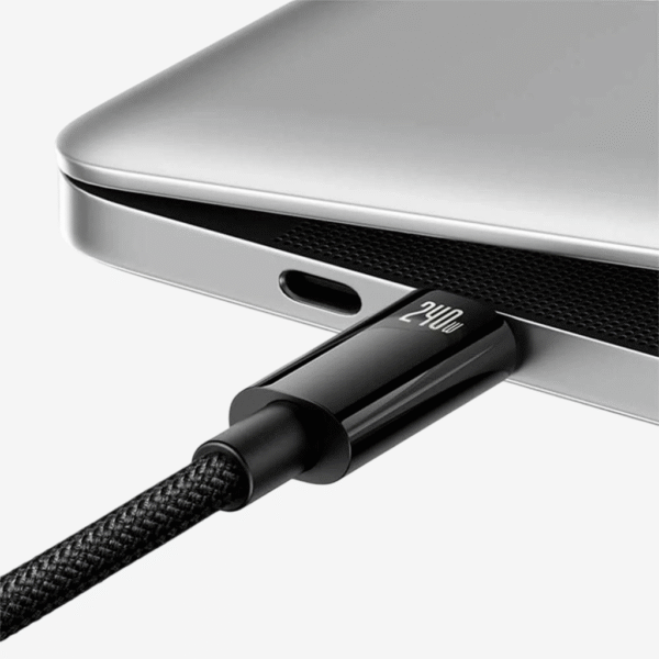 Cabo USB-C to USB-C Baseus Tungsten Gold 240W 1m Preto - Image 5