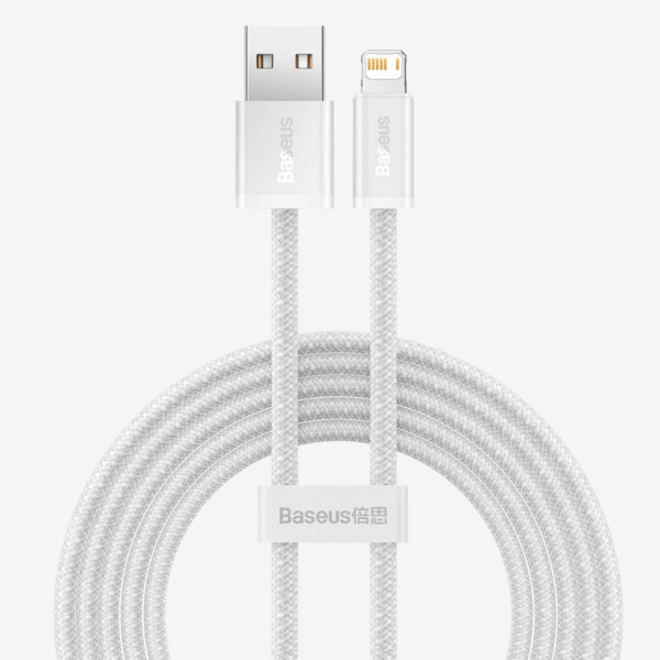 Cabo Baseus Carregamento Rápido USB - Lightning Dynamic Series 2.4A 1m Branco