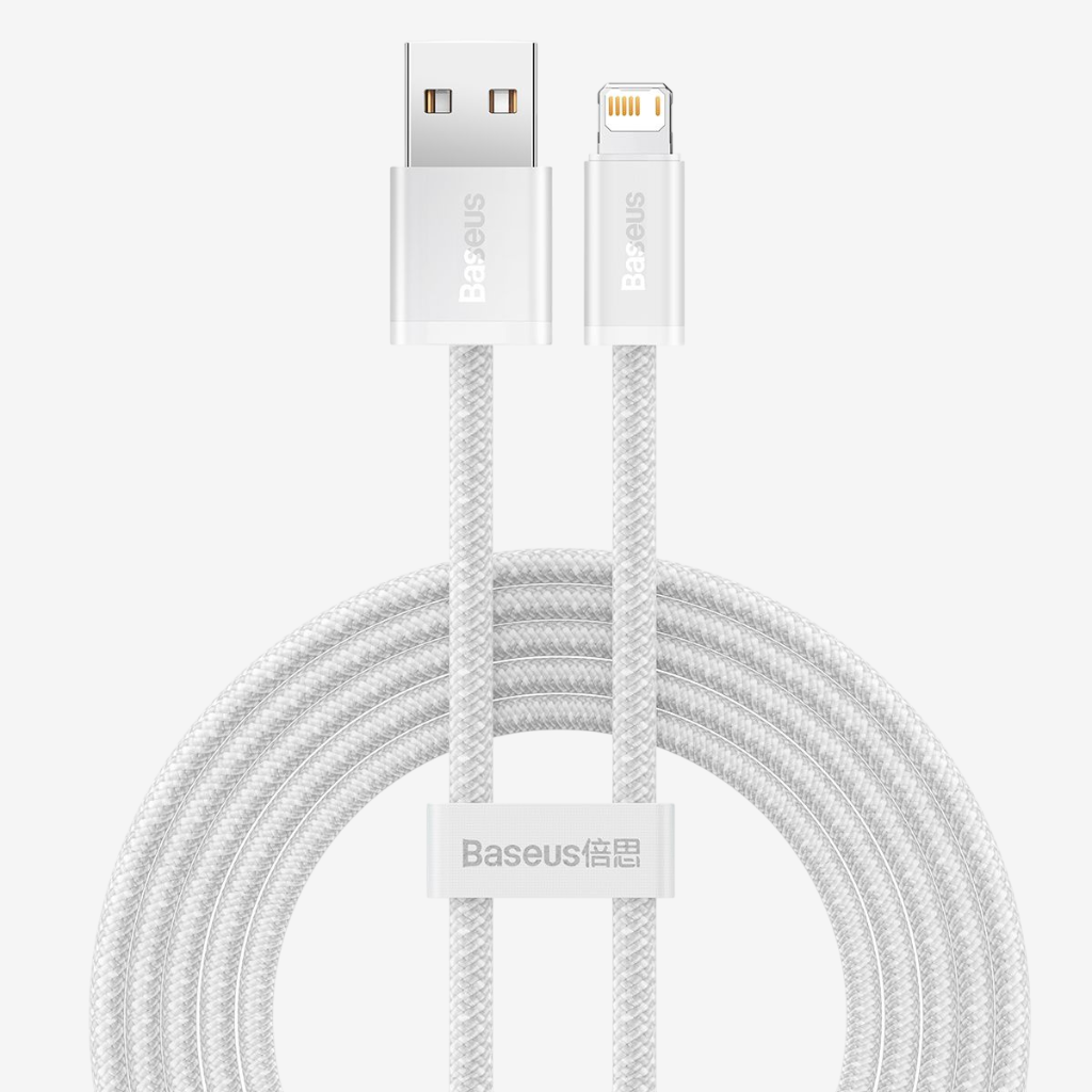 Cabo Baseus Carregamento Rápido USB - Lightning Dynamic Series 2.4A 1m Branco