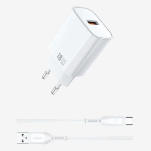 Carregador Rápido de 18W USB-A WIWU Wi-G006 A-C Branco