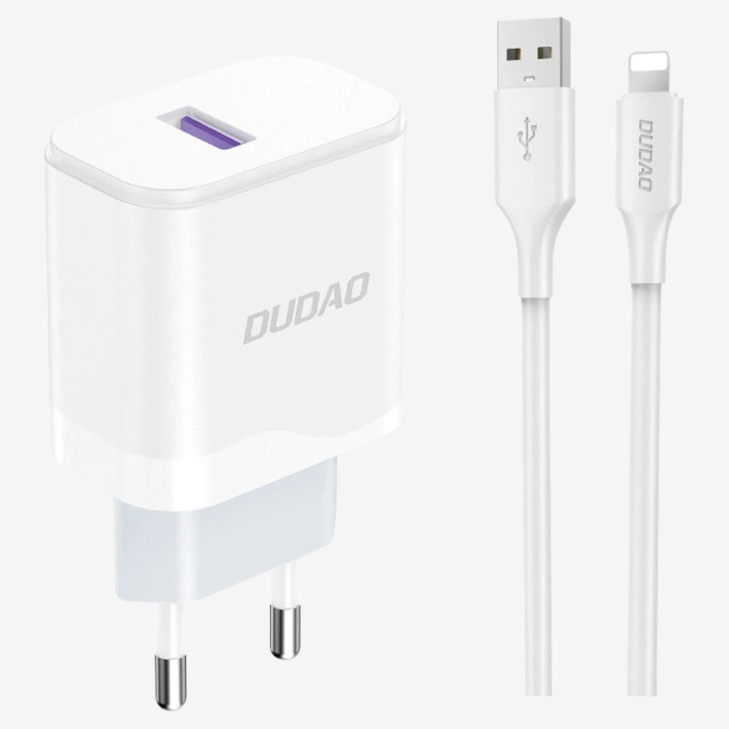 CARREGADOR DUDAO 18W COM CABO USB - LIGHTNING