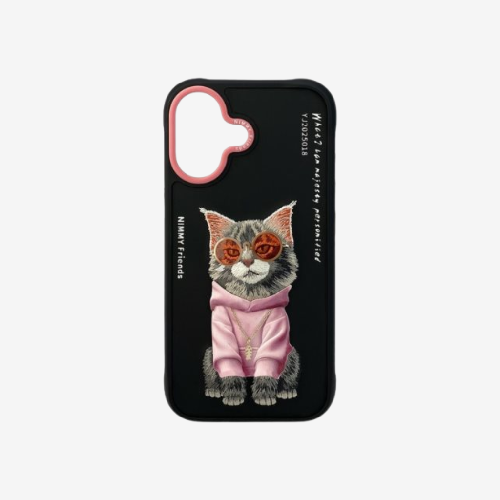 Capa Nimmy Glasses Cool Gato para iPhone 17 Preto