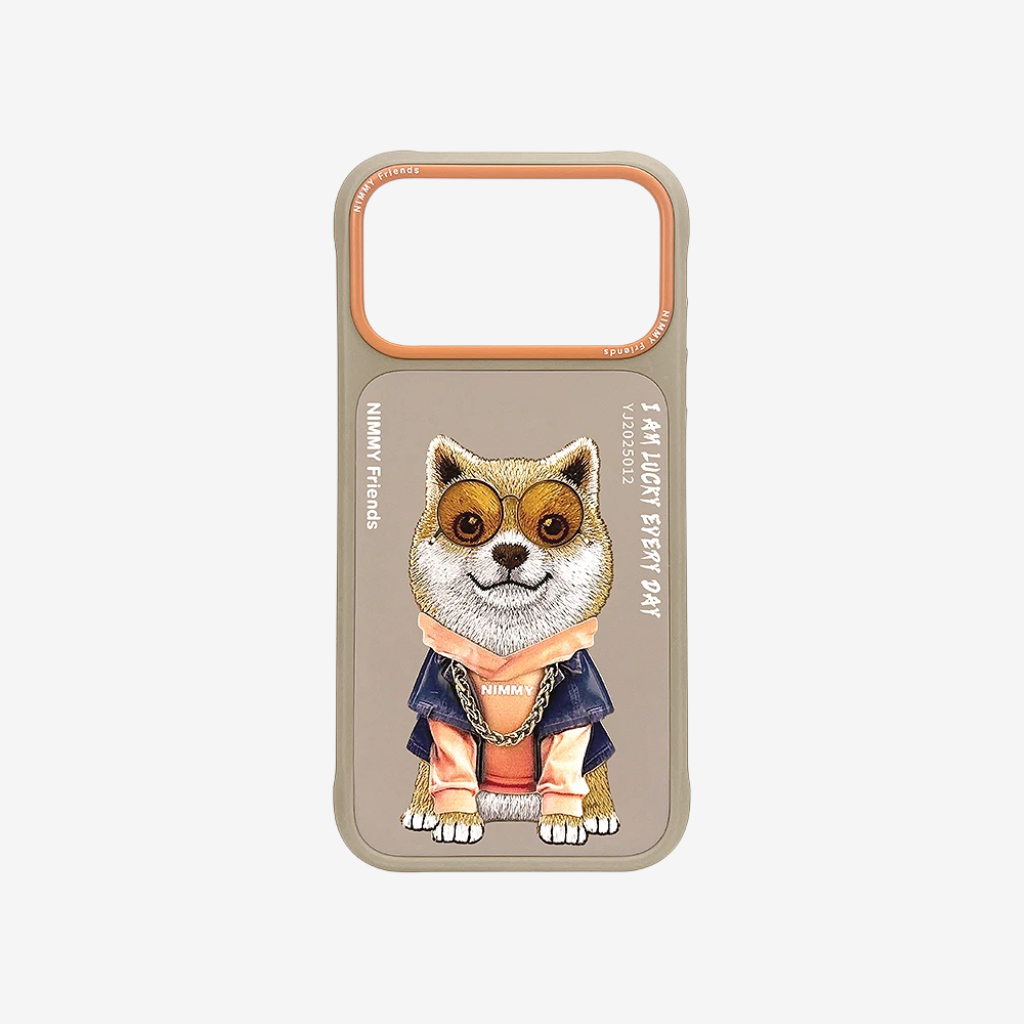 Capa Nimmy Glasses Cool Dog para iPhone 17 Pro Max Castanho